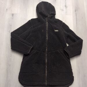 L.L. Bean Black Sherpa Hooded Jacket
